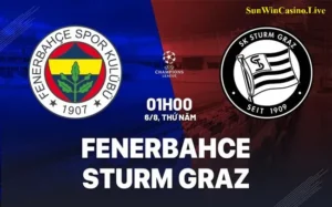 Soi kèo bóng đá Fenerbahce vs Sturm Graz 1h00 ngày 6/8 (Champions League 2026/27)